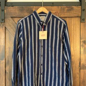 Mens NAKED & FAMOUS  Vertical Dobby Shirt (NWT)